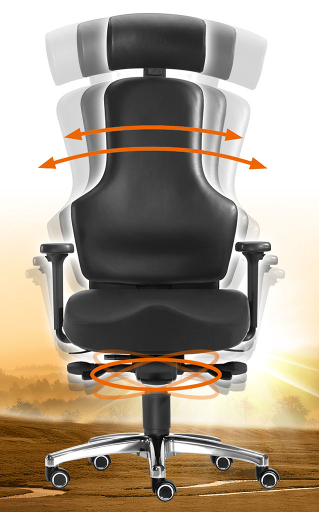 SITWELL Bürostuhl ergonomisch Schwarz: 3D-Beweglichkeit für dynamisches Sitzen und Rücken-Gesundheit am Schreibtisch.