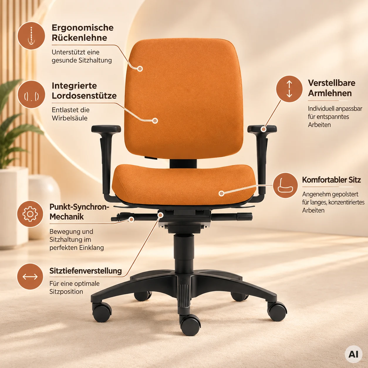Lady ShapeUp S - Ergonomischer Bürostuhl