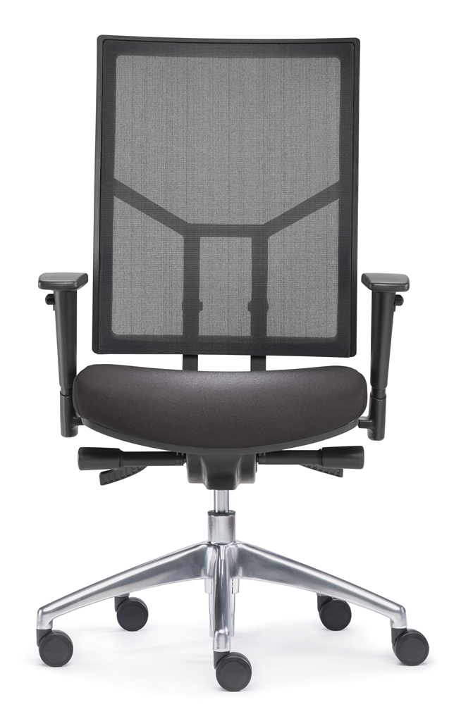 SITWELL Bürostuhl ergonomisch Schwarz: Darstellung der flexiblen Rückenlehne für dynamisches Sitzen und optimale Unterstützung der Wirbelsäule.