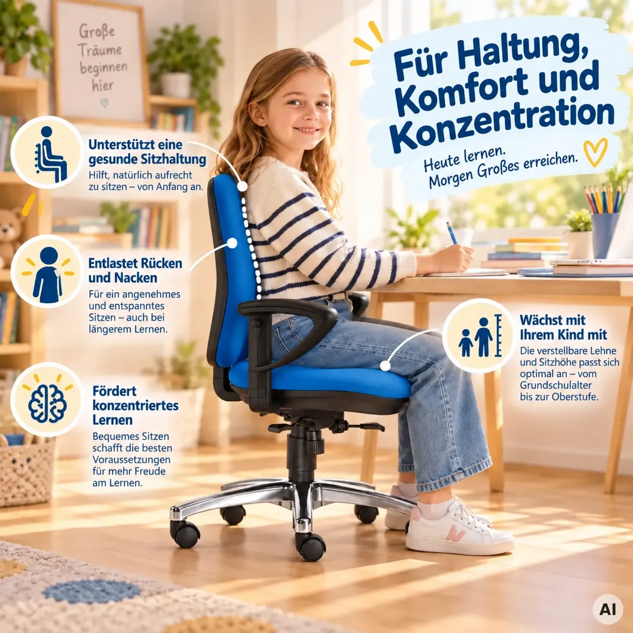 ULTRA Kids - Ergonomischer Bürostuhl für Kinder