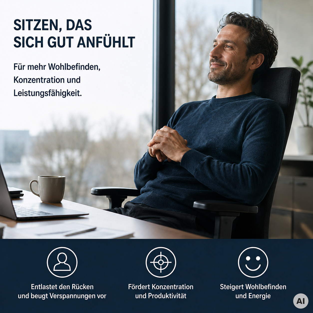 MyChair M - Ergonomischer Profi Home Office Bürostuhl