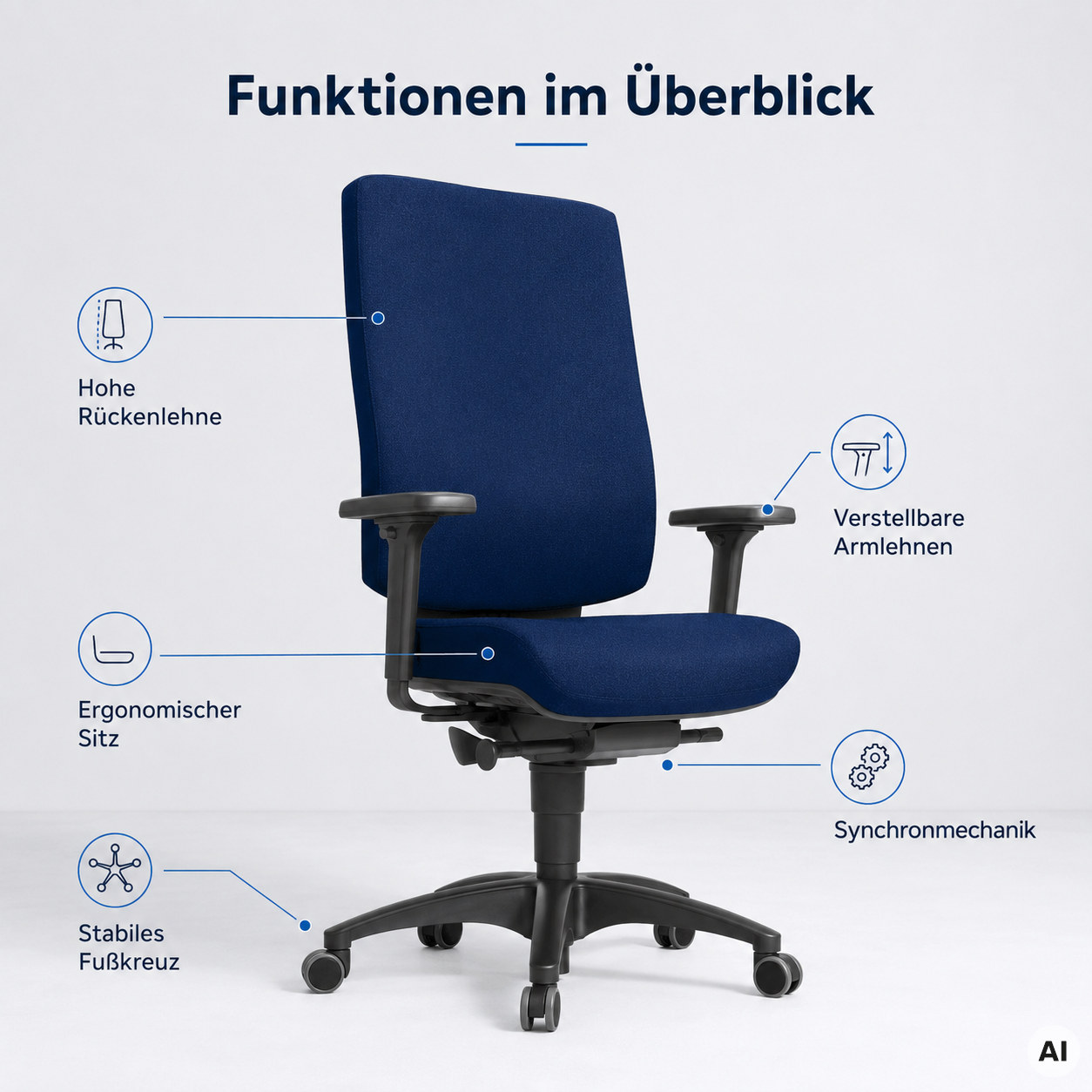 Cube Balance M - Hochwertiger Profi Bürostuhl