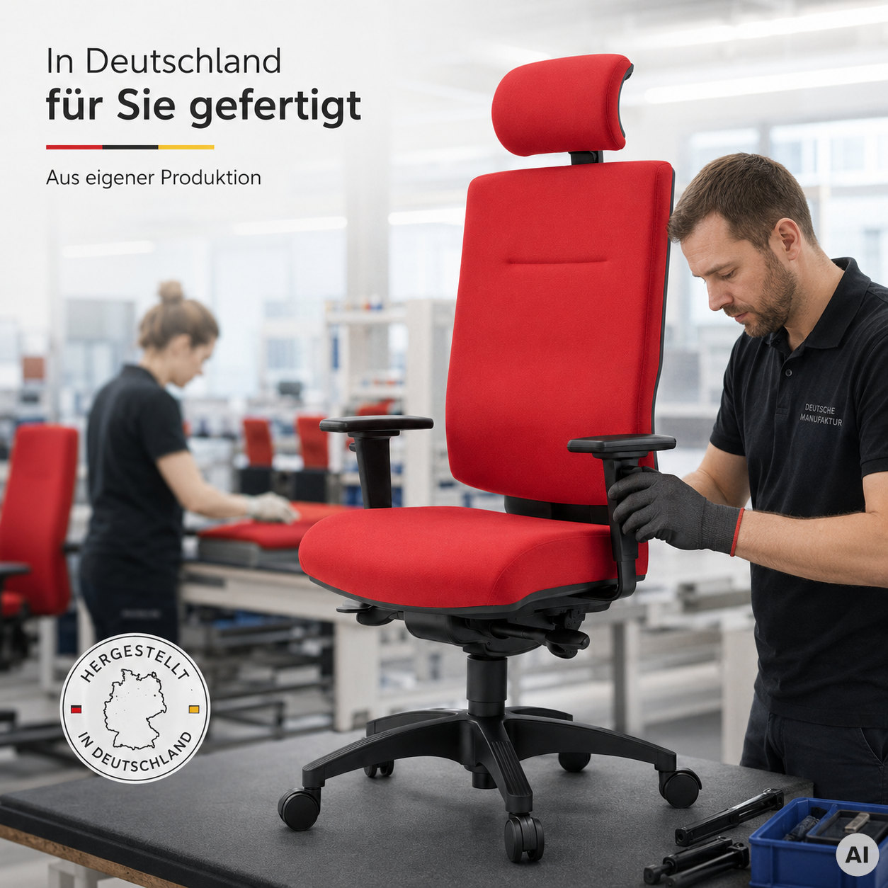 MyChair L mit Kopfstütze - Profi Bürodrehstuhl