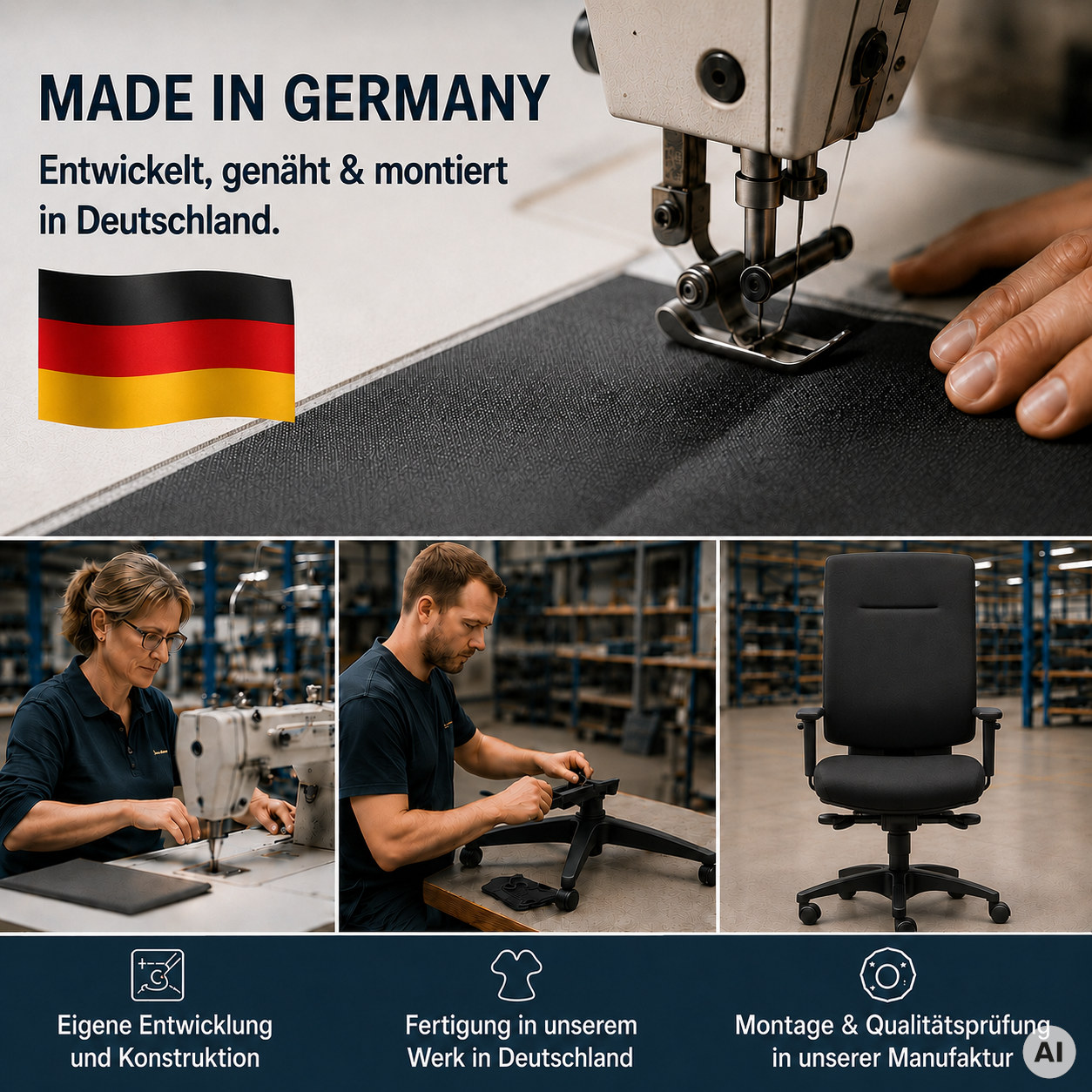 MyChair M - Ergonomischer Profi Home Office Bürostuhl