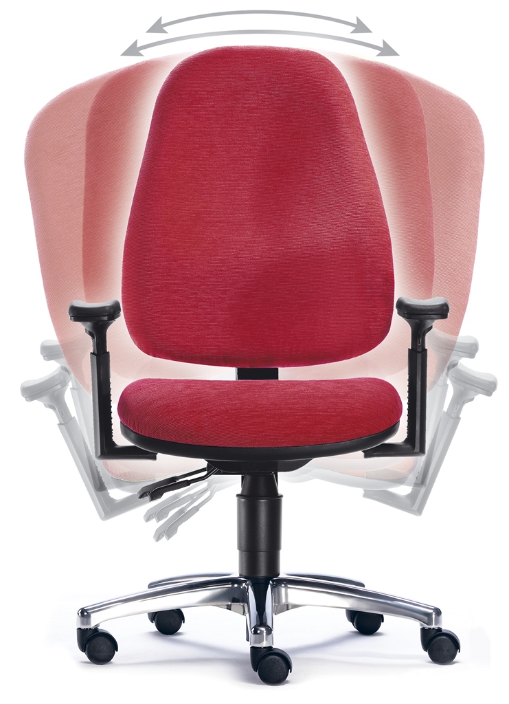 SITWELL Bürostuhl Rot: Ergonomischer Stuhl mit Visualisierung der 3D-Rückenbewegung für aktives und gesundes Sitzen.
