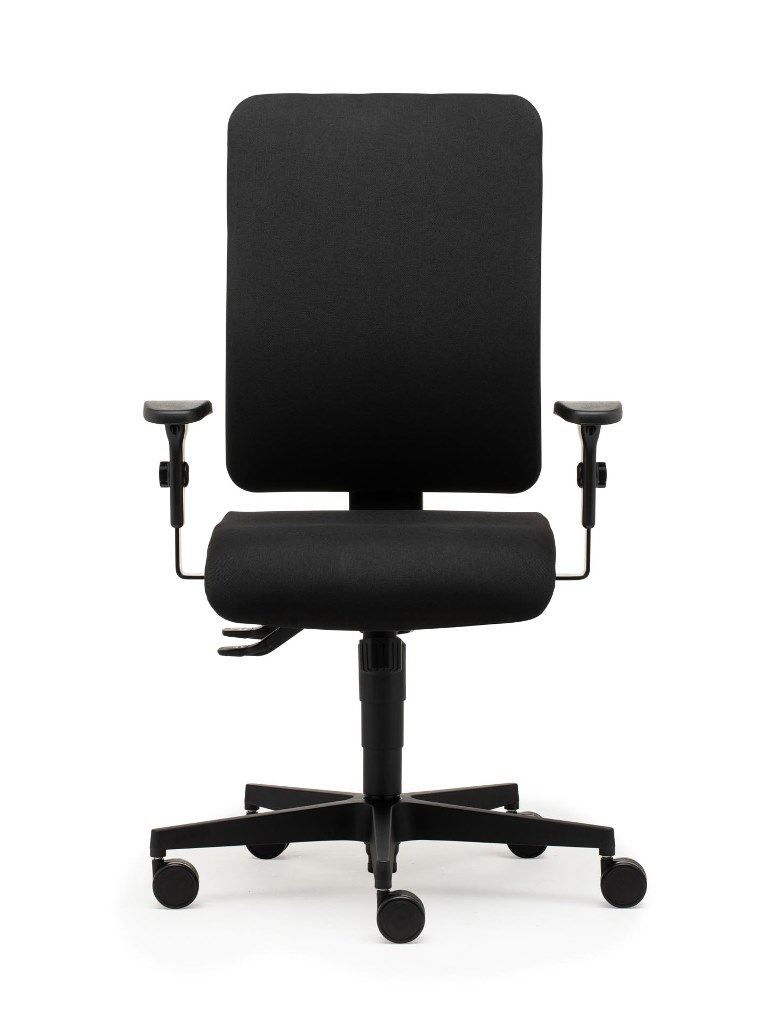 Schwarzer Bürostuhl mit Armlehnen